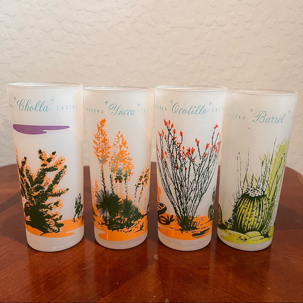 Vintage—Blakeley Gas/Oil Tall Frosted Glasses
